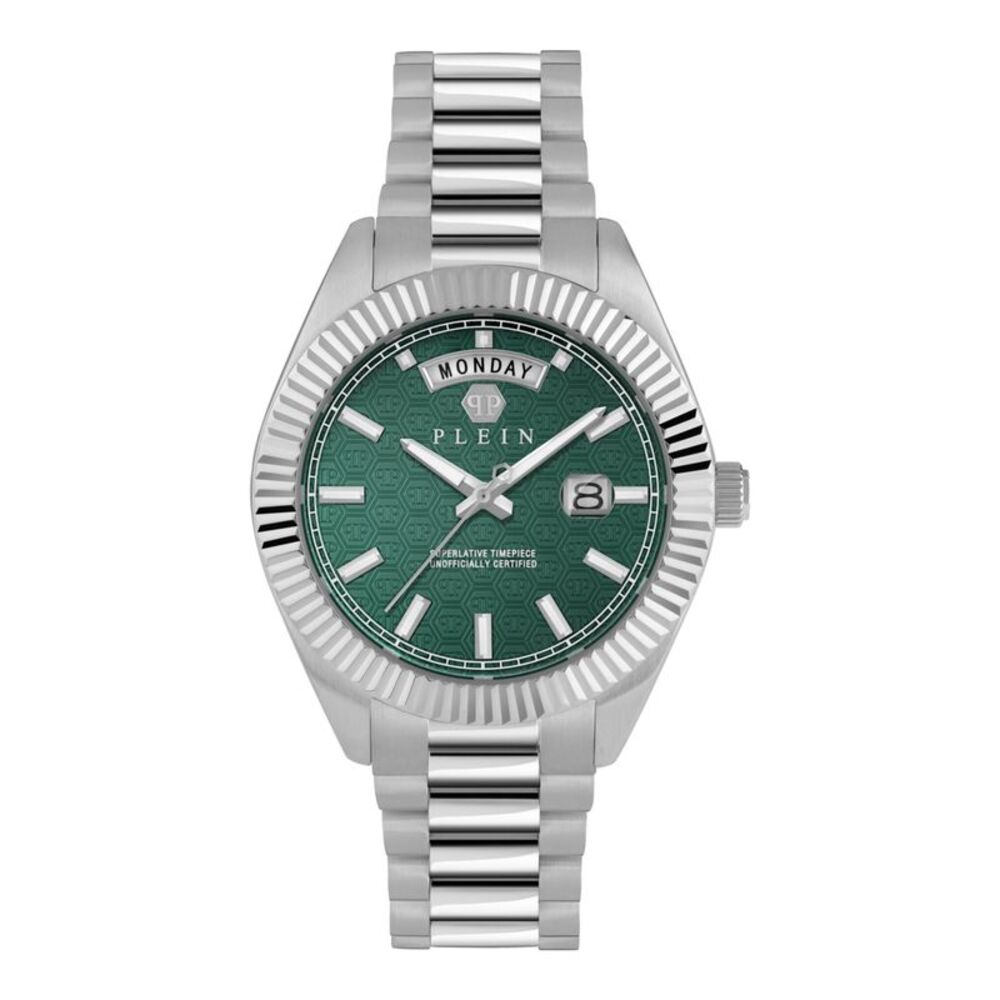 Philipp Plein Date Superlative Bracelet Watch Silver Mens